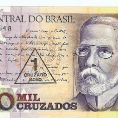 Brazilia 1000 cruzados 1 cruzados novos 1990-2011 UNC, 10 roni