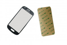 Geam sticla + Adeziv dubluadeziv banda lipici geam touchscreen geam fata sticla digitizer touch screen Samsung I8190 Galaxy S III mini SIII S 3 S3 foto