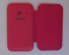 Husa Samsung Galaxy Ace Duos S6802 Flip Cover Roz !!! Foie de protectie CADOU !!! foto