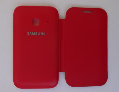 Husa Samsung Galaxy Ace Duos S6802 Flip Cover Rosu !!! Foie de protectie CADOU !!! Livrare Gratuita !!! foto