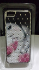 Husa. Capac spate protectie Iphone5. 3D cu pietre SWAROVSKI. Model Nou. foto