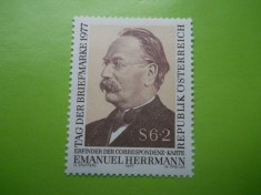 HOPCT AUSTRIA ZIUA MARCII POSTALE 1 VAL 1977 MNH 68 B