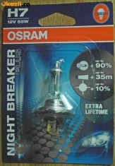 Bec Night Breaker Plus H7 55W HALOGEN 64210NBP-01B - OSRAM, GERMANIA original foto