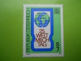 HOPCT AUSTRIA ZIUA MONDIALA A LAPTELUI 1982 -1 VAL MNH 95, Natura, Nestampilat