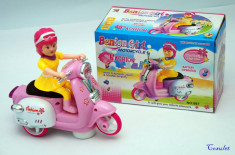 Benign Girl Motorcycle-Super motocicleta pentru fetite, cu lumini si sunete-cadouri pentru copii! foto