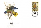 FDC set WWF comlet /4x FDC/ Saint Lucia 1987 - papagal