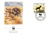 FDC set complet /4x FDC/ 1987 WWF Guinea - wild dogs