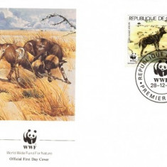 FDC set complet /4x FDC/ 1987 WWF Guinea - wild dogs