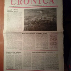 ziarul cronica 22 februarie 1985-ziar editat de comitetul jud. pt. cultura iasi