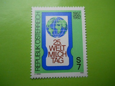 HOPCT AUSTRIA - ZIUA MONDIALA A LAPTELUI 1982 1 VAL MNH 265 C foto