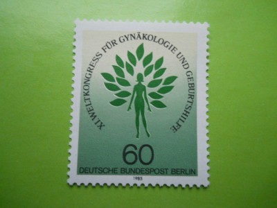 HOPCT GERMANIA BERLIN CONGRESUL INT DE GINECOLOGIE 1985 -1 VAL MNH 127 B foto