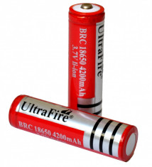 Set 4 Baterii Baterie / Acumulator Li- Ion Ultrafire 4200 Mah 18650 3,7 V foto