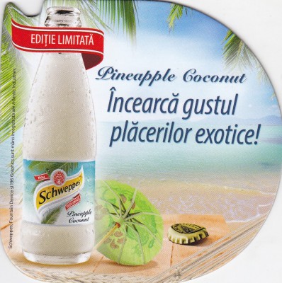 Suport de pahar / Biscuite SCHWEPPES foto