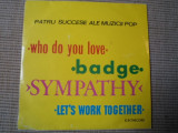 PATRU SUCCESE ALE MUZICII POP disc single 7&quot; vinyl muzica rock STM EDC 10317, VINIL, electrecord