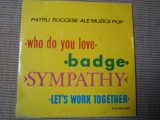 PATRU SUCCESE ALE MUZICII POP disc single 7&quot; vinyl muzica rock STM EDC 10317, VINIL, Electrecord