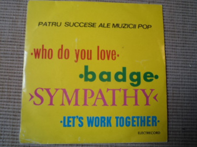 PATRU SUCCESE ALE MUZICII POP disc single 7&amp;quot; vinyl muzica rock STM EDC 10317 foto