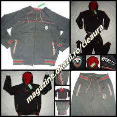 TRENING BUMBAC NEGRU DAMA FIRMA BRAND GUCCI COSTUM SPORT HANORAC cu GLUGA PANTALON LUNG COLECTIE NOUA TRENINGURI FEMEI foto