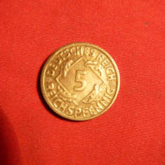 Moneda 5 Pf.1925 litera D, Germania , cal.NC ,bronz