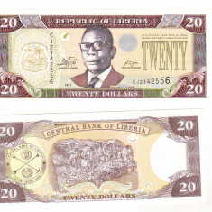 bnk bn Liberia 20 dollars 2011 unc