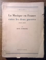 Carte - Rene Dumesnil - La musique en France entre le deux guerres [1946] foto