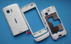 Carcasa rama fata mijloc miez corp capac spate capac baterie capac acumulator Nokia C5-03 NOUA NOU foto