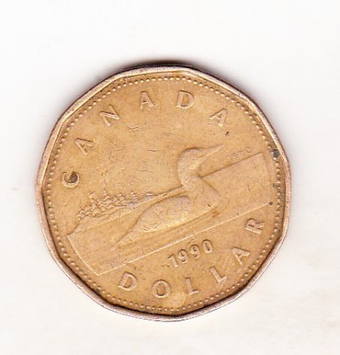 bnk mnd Canada 1 dollar 1990 foto