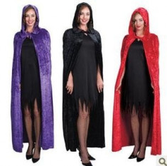 PELERINA SPECIALA HALLOWEEN DIN CATIFEA MOV,UNISEX,FII GATA DE HALLOWEEN. foto