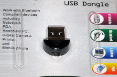 Adaptor usb bluetooth, android 4.0, android 4.1, conectare prin usb, negru foto