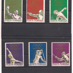 No(9)timbre-Romania 1972-L.P.797-Olimpiada de la Munchen-serie stampilata