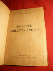 B.Theodorescu - Manualul Bibliotecarului Ed. 1939 ,3 vol. colegate foto