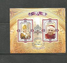 Romania 2005 - PAPA BENEDICT, bloc nestampilat, R11 foto