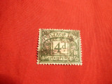 Timbru Porto 4 Pence verde 1924 Anglia ,stamp.
