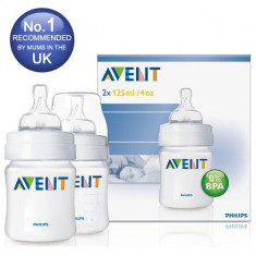 Set 2 biberoane Philips Avent 125 ml tetine nou-nascuti 0-6 luni -biberon foto