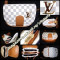 GEANTA UMAR SOLD DAMA FIRMA BRAND LOUIS VUITTON PIELE ECOLOGICA tip CANVAS IMPRIMEU SAH ALB 4 COMPARTIMENTE COLECTIE NOUA