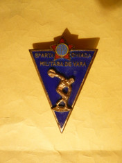 Insigna veche Spartachiada Militara de vara -anii &amp;#039;50 foto