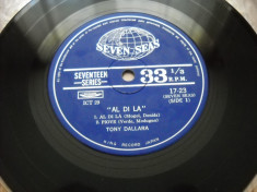 TONY DALLARA: AL DI LA (EP vinil cu 4 piese) disc mic vechi, MADE IN JAPAN foto