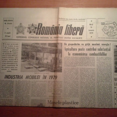 ziarul romania libera 16 ianuarie 1979 (articol si fotografie orasul suceava )