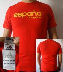 Tricou Adidas Espana Rosu UEFA Bumbac Marimea M foto
