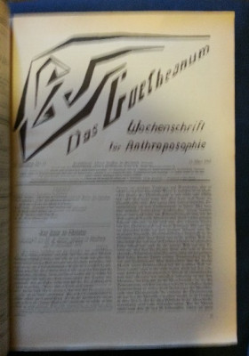 Das GOETHEANUM Wochenschrift fur Anthroposophie colectie completa 1942 nr. 1-50 lipsa 14 legate foto
