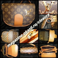 GEANTA UMAR SOLD DAMA FIRMA BRAND LOUIS VUITTON PIELE ECOLOGICA CANVAS IMPRIMEU CLASIC 4 COMPARTIMENTE COLECTIE NOUA foto