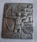 Placheta sportiva 1964 argintata