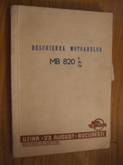 DESCRIEREA MOTOARELOR MB 820 * B, Bb, MB, Dd -- FAUR * Uzina &amp;quot;23 AUGUST&amp;quot; foto