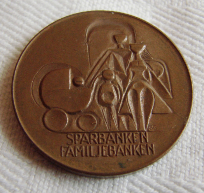 Medalie din cupru Sveriges Sparbanker 1960