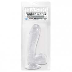 Dildo Basix - 7.5 inch Dong W Suction Cup - Clear foto