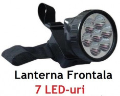 Lanterna Cap / Frontala reglabila cu 7 LED -uri! + CADOU baterii! Cel mai mic pret! foto