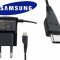 INCARCATOR SAMSUNG M8910 Pixon12 GALAXY YOUNG 2 G130 ORIGINAL CU MUFA MICROUSB MODEL ETAOU10EBE Tensiune 5V Amperaj 700mA