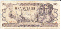 Bancnota 100 lei 5 decembrie 1947 foto