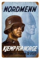 Poster din otel Propaganda Nazista WW II - NORDMENN foto