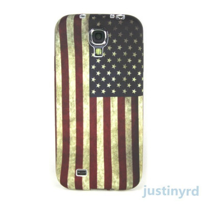 Husa silicon steag America samsung galaxy s4 mini i9190 + folie ecran foto