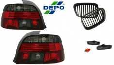 PACHET PROMO 6 piese : stopuri + semnalizari laterale + grile negre BMW seria 5 BMW E39 foto